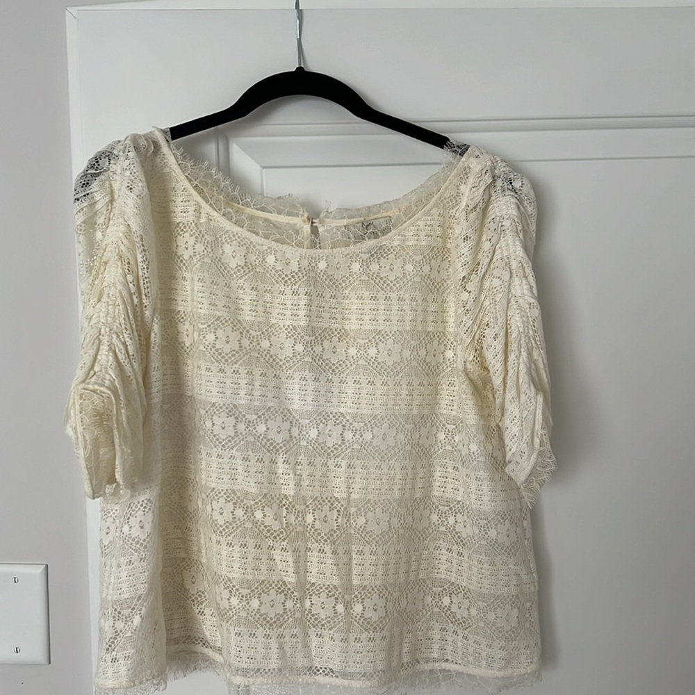White Joie Lace Blouse